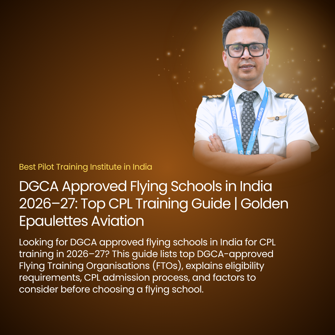 DGCA Approved Flying Schools in India 2026–27: Top CPL Training Guide | Golden Epaulettes Aviation